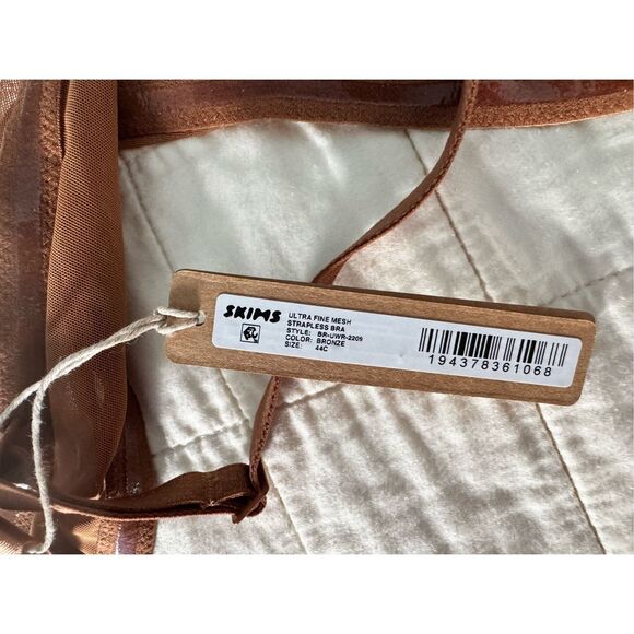 SKIMS Ultra Fine‎ Mesh Multiway Strapless Bronze Bra NWT 44C - Picture 8 of 8